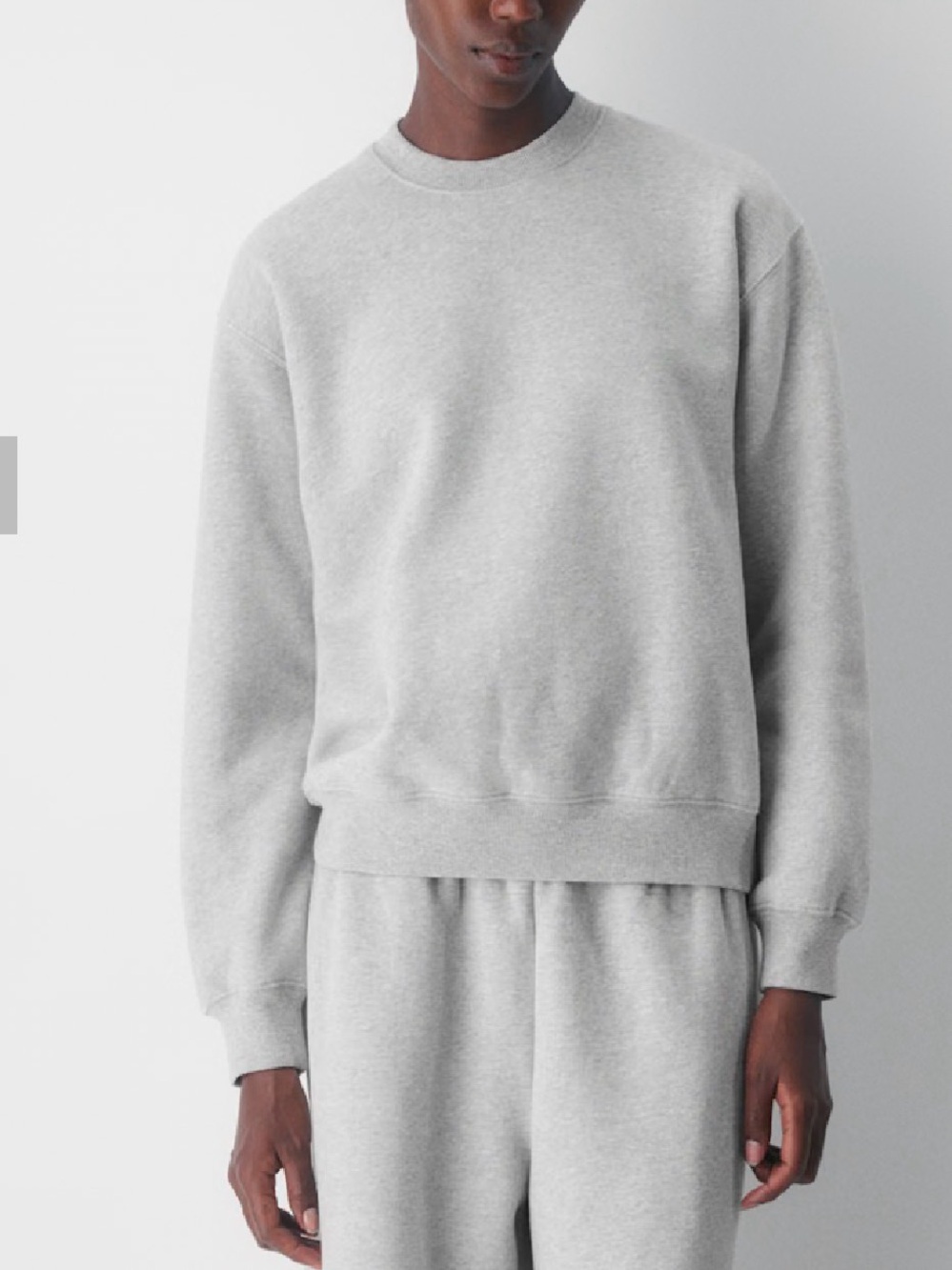 Aritzia TNA Cozy Fleece Perfect Fit Heather Gray Crewneck Sweatshirt